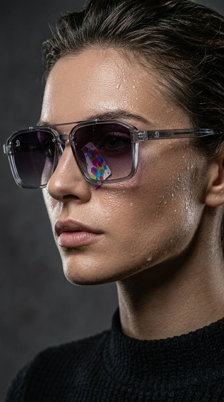 Crystal Clear Square Sunglasses – Transparent Frame UV Shades