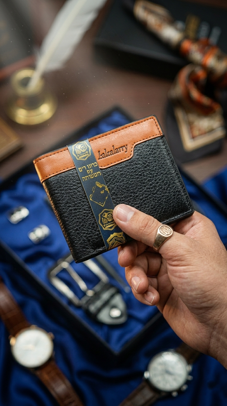 Premium 5-Piece Men’s Leather Gift Set – Wallet, Belt, Pen & Cufflinks