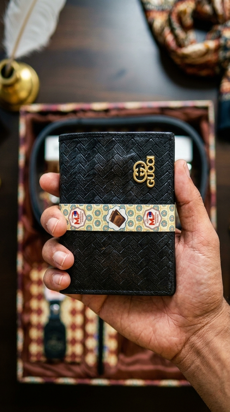 Luxury Men’s Gift Set – Wallet, Perfume, Pen, Cufflinks & Keychain (Premium 6-Piece Box)