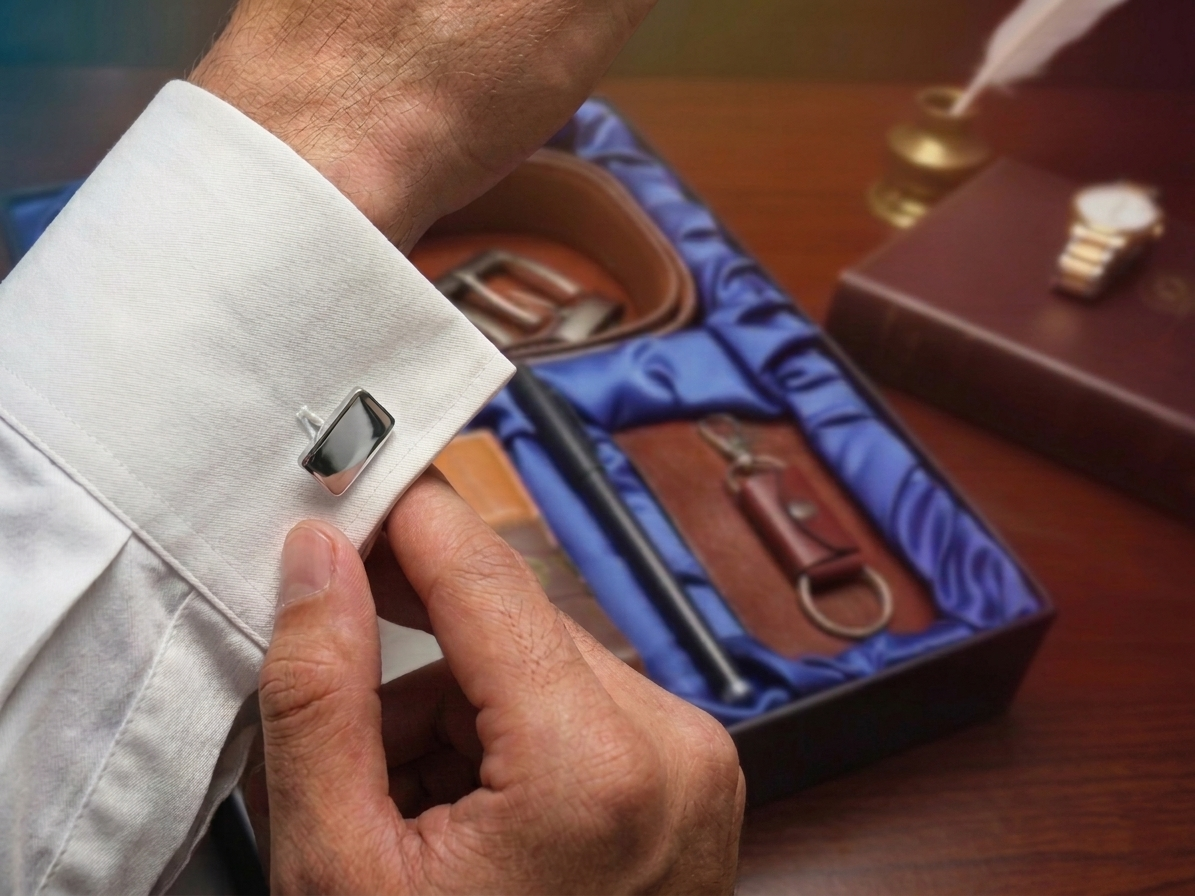 Premium Men’s Luxury Gift Set – Wallet, Belt, Pen, Cufflinks & Keychain (5-Piece Set)