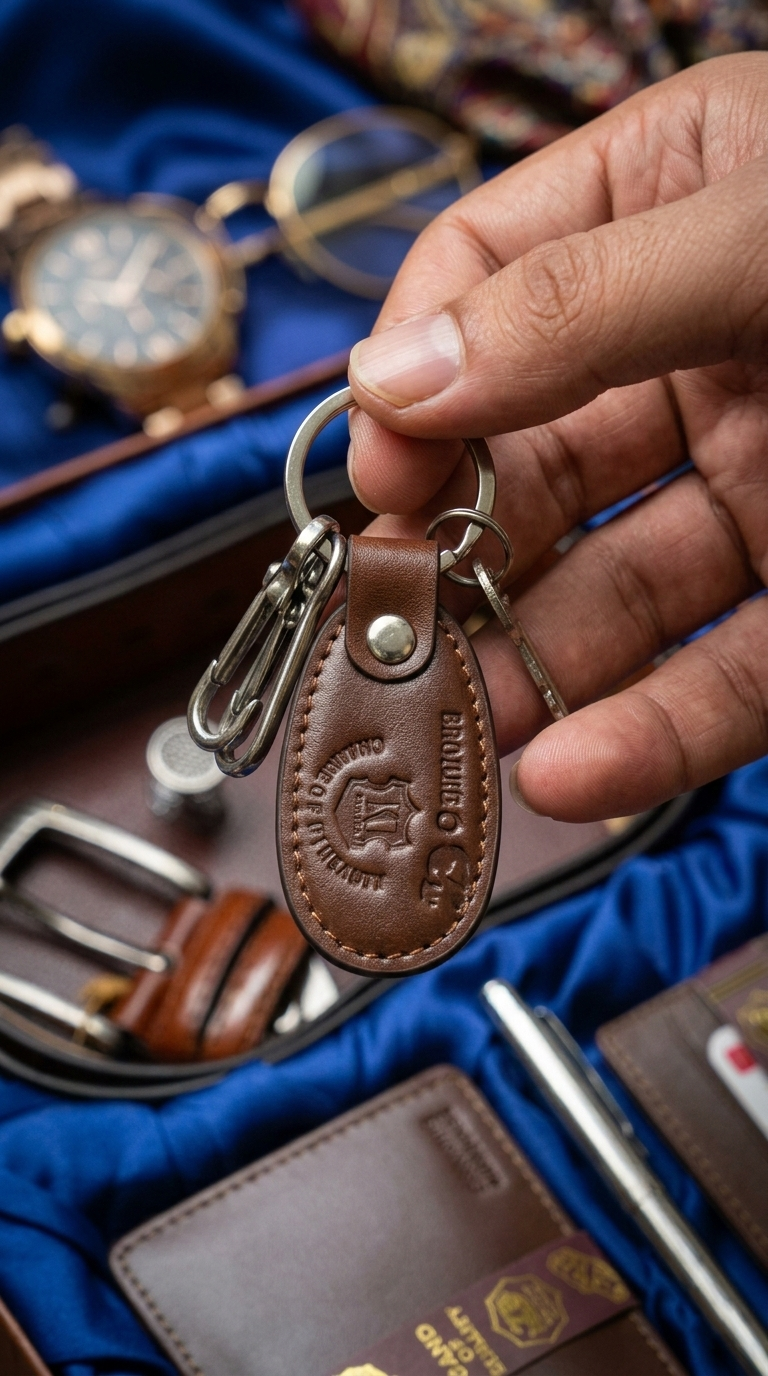 Luxury 6-Piece Men’s Leather Gift Set – Belt, Wallet, Card Holder, Pen & Cufflinks