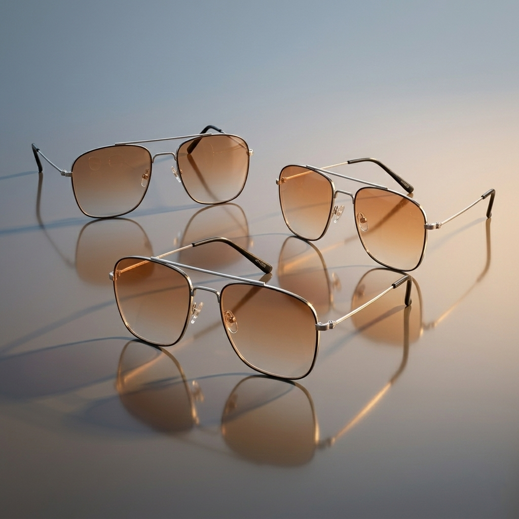 Classic Aviator Square Gradient Sunglasses