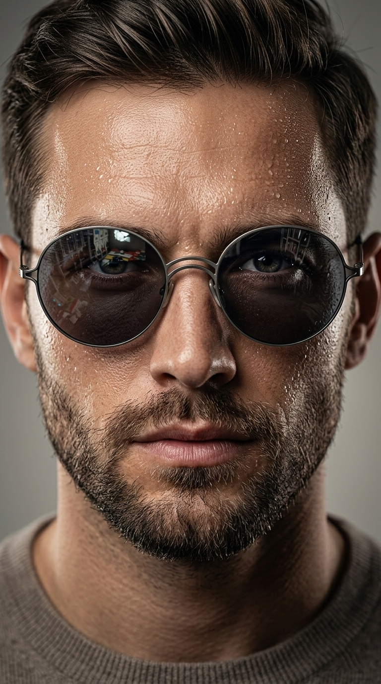 Minimalist Round Metal Sunglasses – Dark Tint | Vintage Style UV400