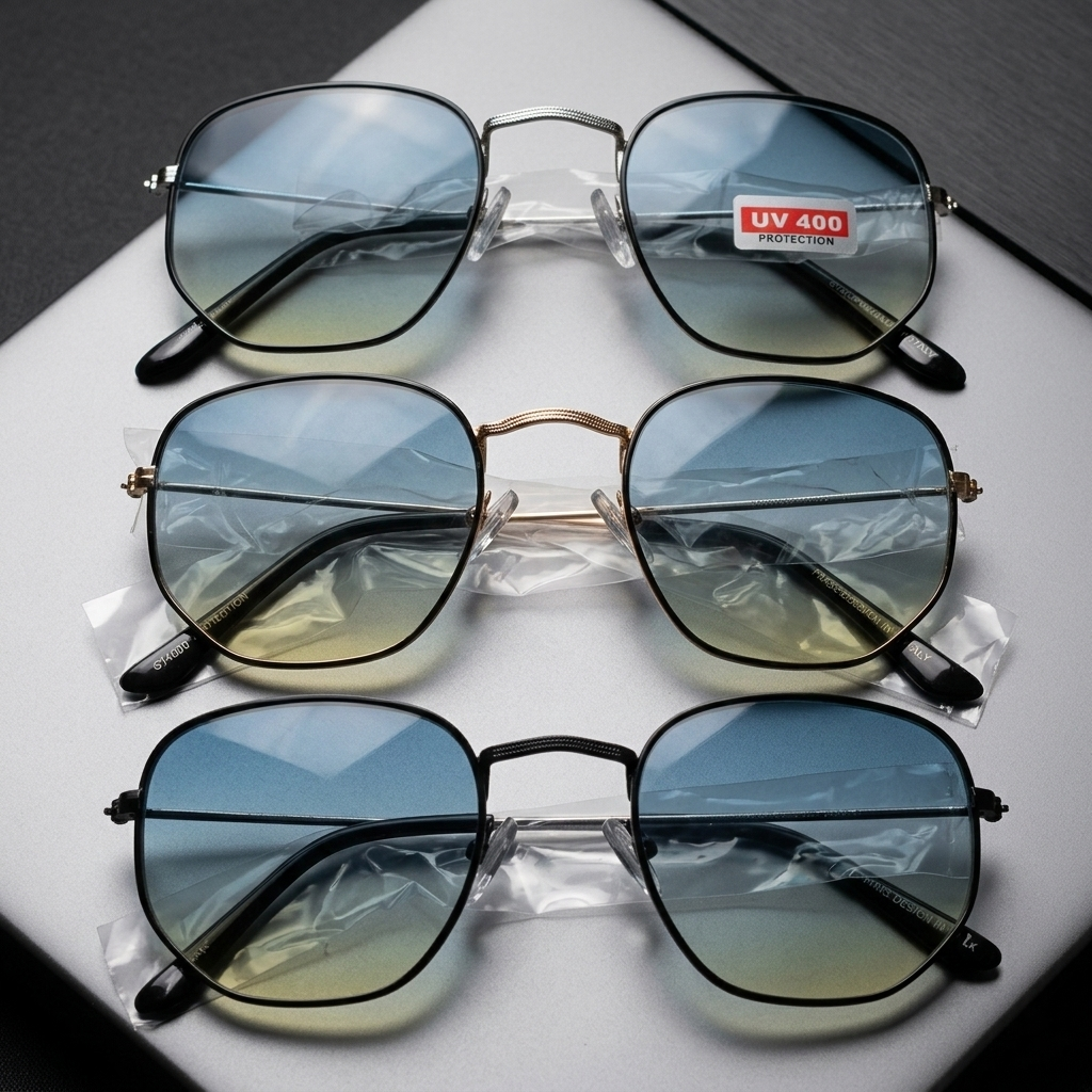 Premium Square Aviator Gradient Sunglasses (UV400 Protection)