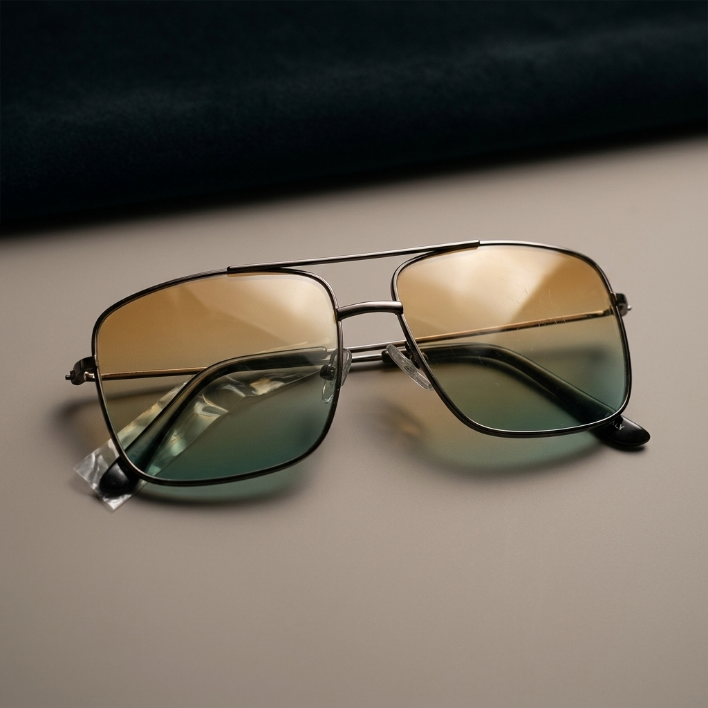 Retro Gradient Aviator Sunglasses – UV Protection Metal Frame