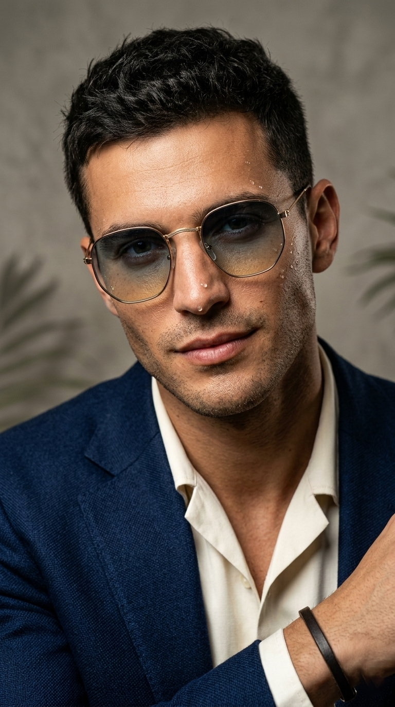 Premium Square Aviator Gradient Sunglasses (UV400 Protection)