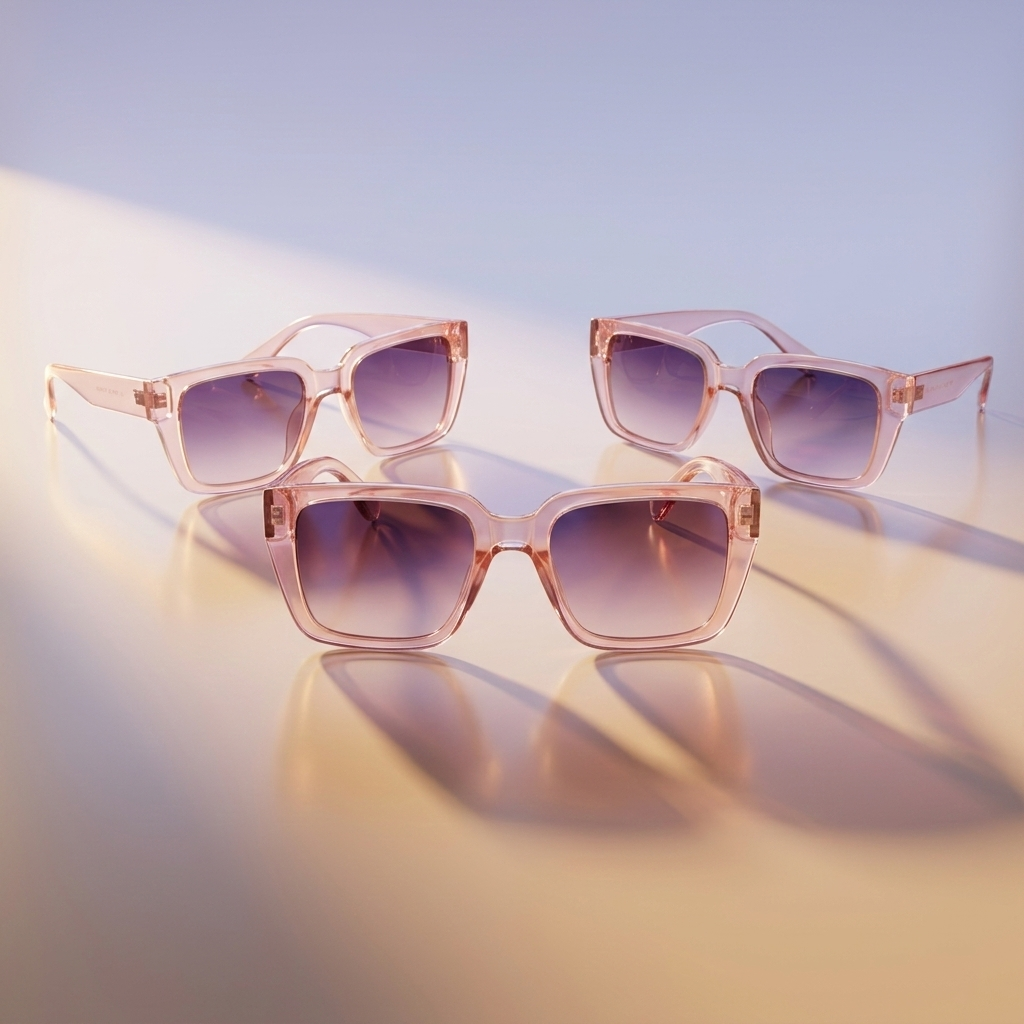 Blush Pink Oversized Square Sunglasses – Premium Gradient Lens