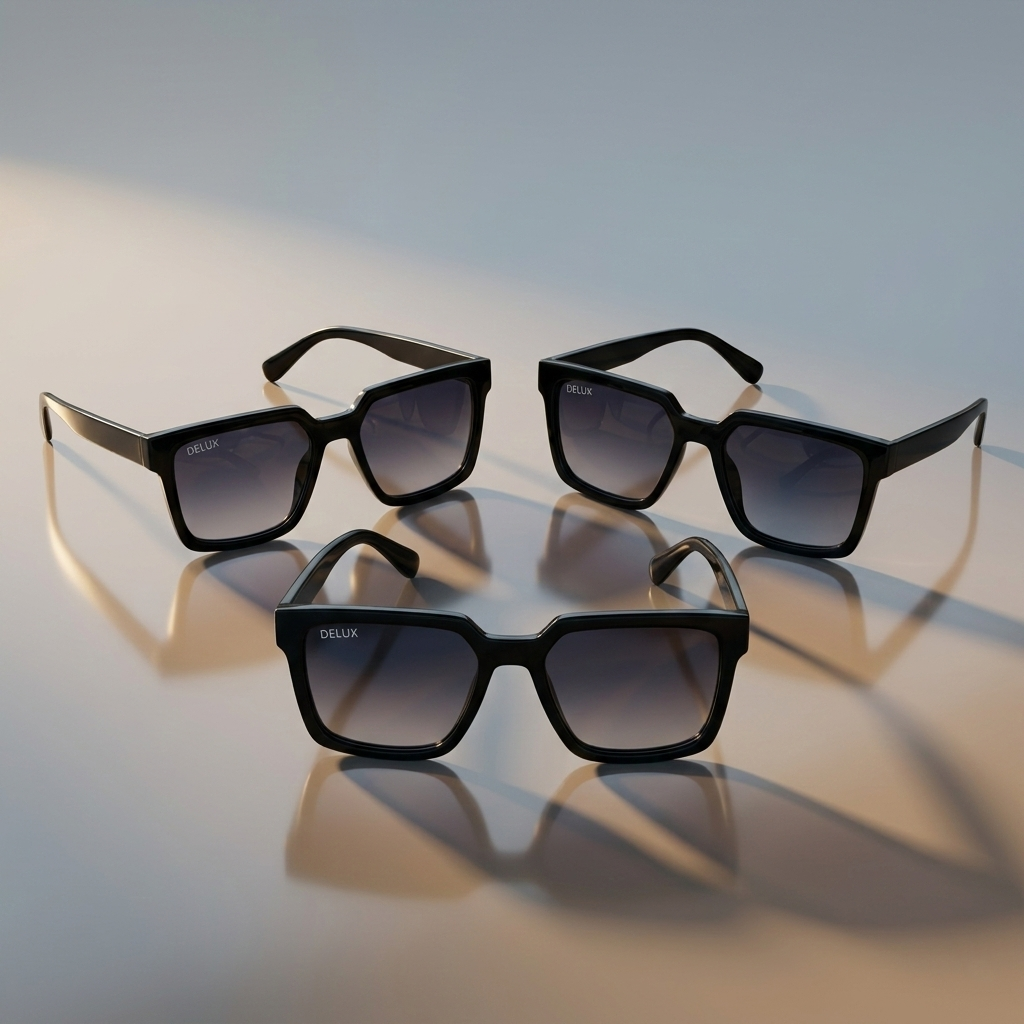 Delux Square Frame Sunglasses – Premium UV Protection Stylish Shades