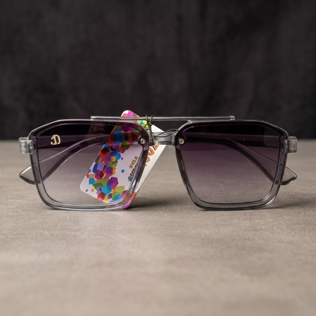 Crystal Clear Square Sunglasses – Transparent Frame UV Shades