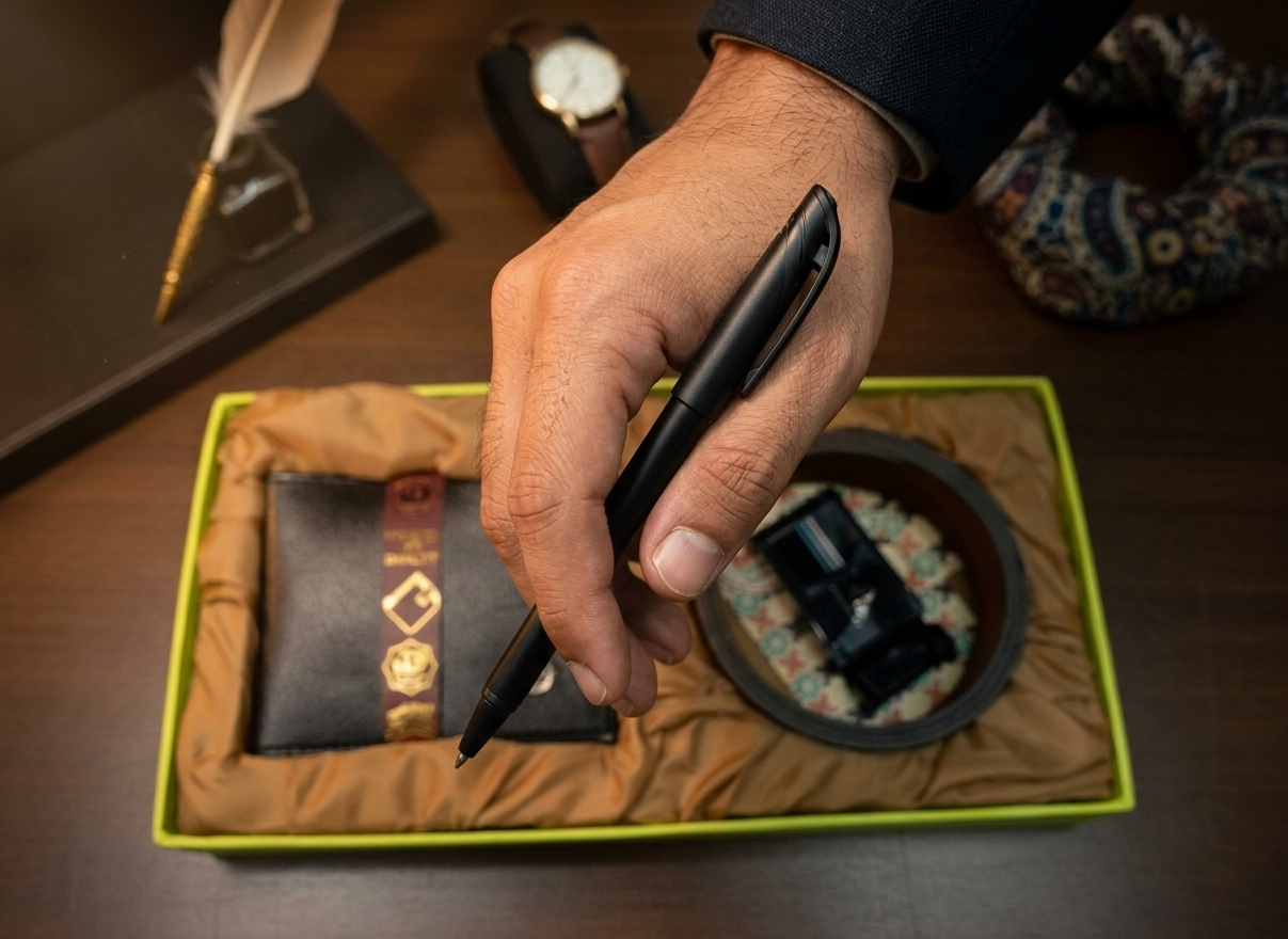 Luxury Men’s Gift Box Set – Premium Wallet, Pen & Belt Gift Set