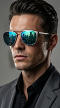 Premium Polarized Aviator Sunglasses – Blue Mirror Lens | UV400 Protection