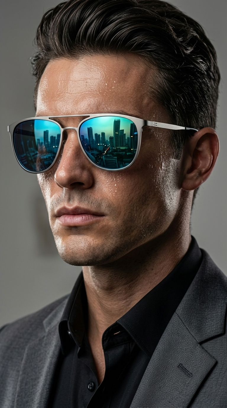 Premium Polarized Aviator Sunglasses – Blue Mirror Lens | UV400 Protection