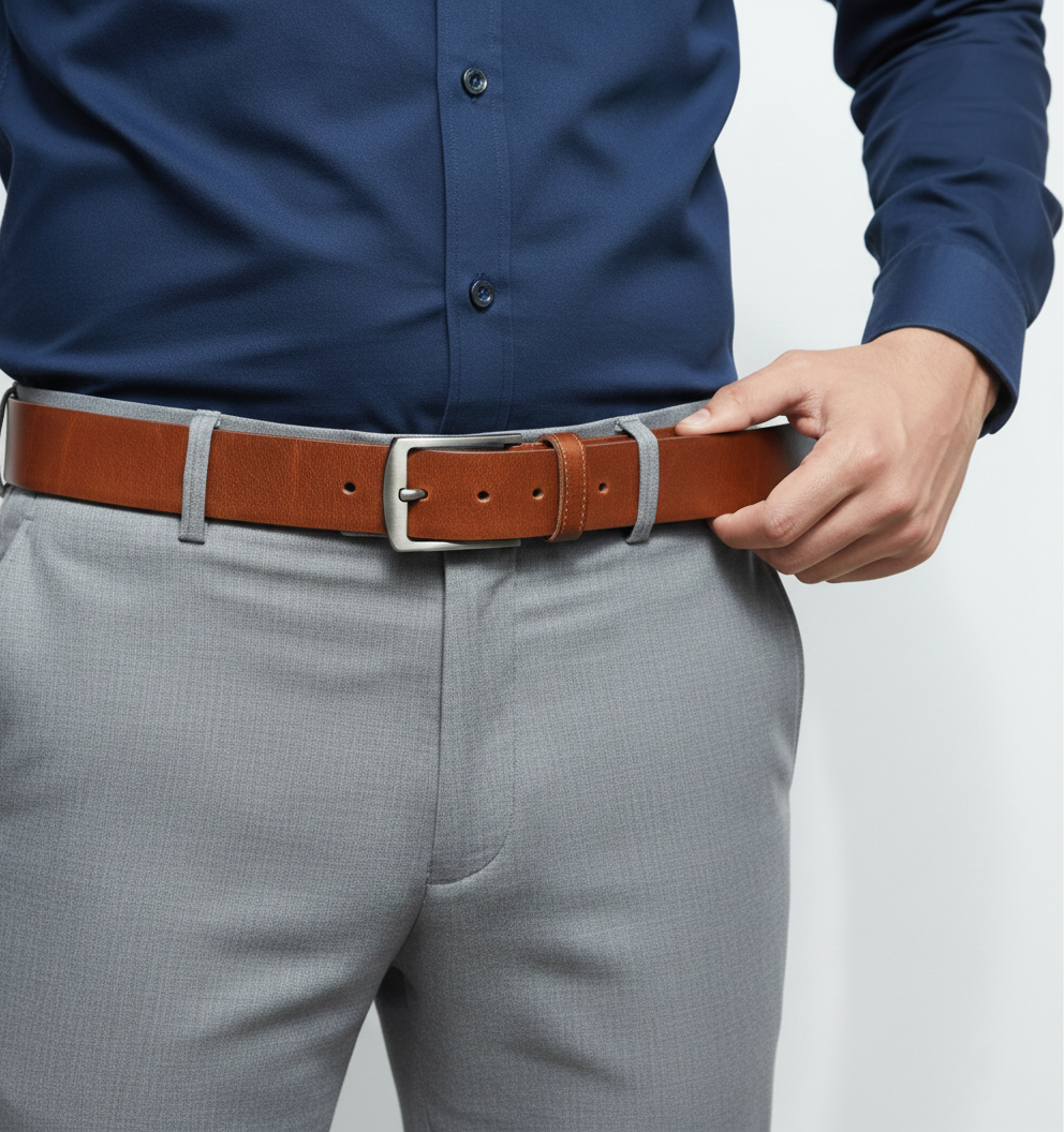 Premium 4-Piece Men’s Leather Gift Set – Wallet, Belt, Pen & Cufflinks